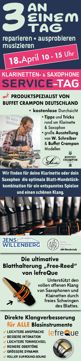 Saxophon Servicetag 2026
